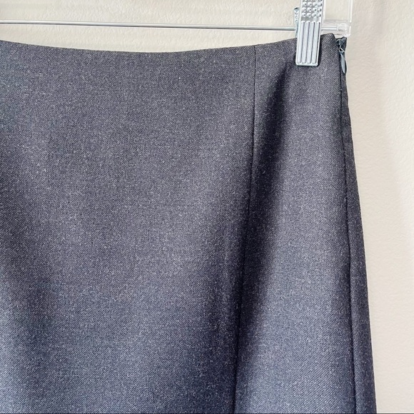 Falconnable Wool Pencil Suit Skirt Charcoal Gray Size 2 Lined Professional Work - Picture 2 of 9